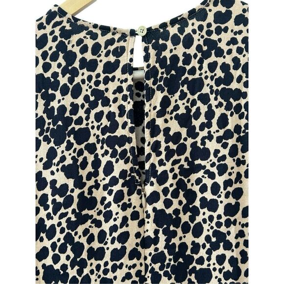 Reformation Port Leopard Print High Neck Midi Dress Black Brown Women's Size 2 - Picture 7 of 7